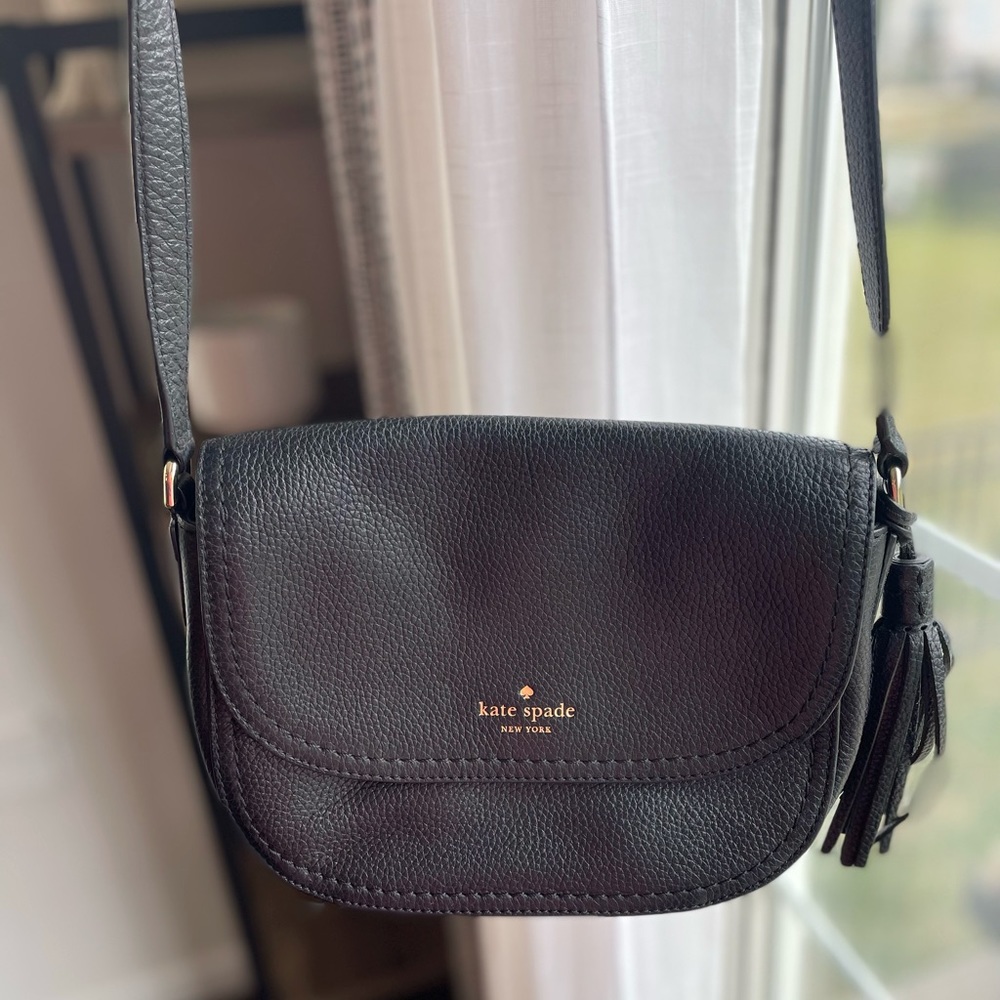 kate spade Black Leather Crossbody Bag